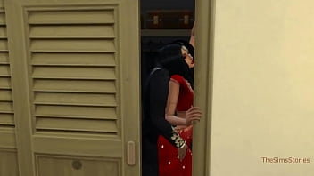 Preview 3 of Nures And Petion - Sims 4,  real voice,  An Indian woman cheats on her husband with a young Indian when  husband came home early from work