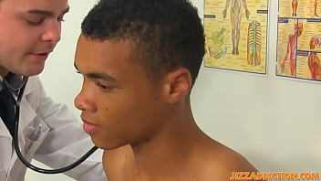Preview 1 of Mom Interset - Black twink Robbie Anthony ass fucked by doctor Dustin Fitch
