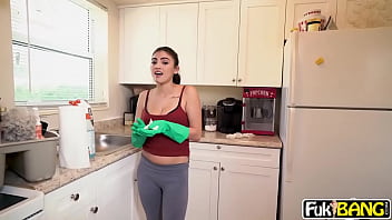 Preview 1 of Amy Akitani - Michelle Martinez Dirty Maid Clean Cock With Wet Pussy