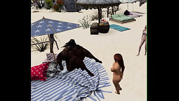 Preview 1 of Her Loves Sexcom - beach bimbos lined up to service dj fluker&#039_s monster cock