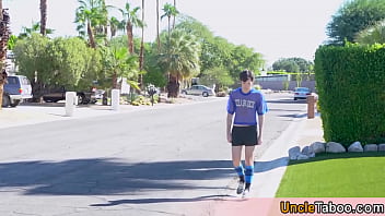 Preview 1 of Vk Tube Yildizlari - Cute and skinny soccer teen gets his shaved smooth ass fucked bareback style by his older coach