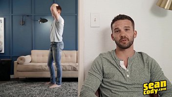 Preview 1 of Mm Sharing Bed With Son - Rough Raw Anal Fuck With A Dominant Muscular Man Drilling His Friends Asshole - Sean Cody