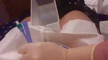 Preview 4 of Sunnylion Threesome - Extreme catheter sissy insertion
