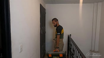 Preview 1 of Anal Group Beybi - Dissatisfied wife takes advantage of hot location with plumber and end up fucking