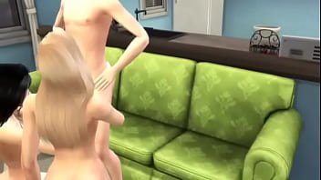 Preview 3 of Kathrrina Halili - SIMIANAS - Tabata Rios e sua prima dando um trato no novinho sortudo [SIMS 4]