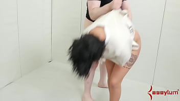 Preview 4 of 2 Sisters Blow Brother - Anal slave rammed deep