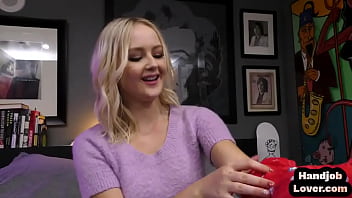 Preview 1 of Teneger Foking - POV pantyfetish HJ babe gives closeup footjob and HJ session