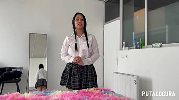 Preview 1 of Male Helper - PutaLocura - Latina tetona Lia Ponce es castigada y follada por el Padre Dami&aacute_n