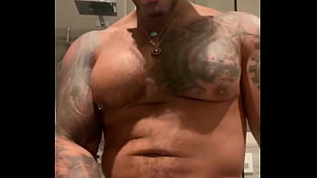 Preview 1 of Tattoo 4 - Hot shower viktor rom latino bbc bearded tattooed