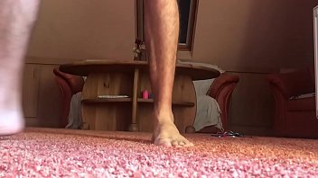 Preview 1 of Kajal Agrawal Wild Hot - 4K NAKED home exercise and wanking my hard dick at the end