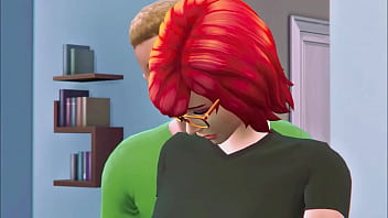 Preview 1 of Mb 30 Bfxxx - Sims Hentai Series: Redhead rough defloration and double creampie