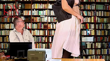 Preview 4 of Diwali Specal - Naked library giantess manager seduces her boss,  shows her pussy,  tits and cunt.