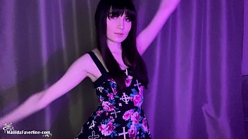 Preview 1 of Moms Son Home Boy - Hot Brunette Smokes Cigarettes and Sexually Dancing