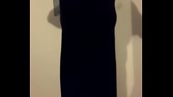Preview 2 of Famil Xnxx - Man in Velvet Black Dress Slowly Reveals His Big Purple Bra,  Pulls Down His Dress to Show His Bra and Panties,  Then Jerks off to a Picture of a Women with a Huge Cock