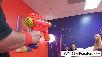 Preview 3 of 3 Cock On One - Sexy girls play with bubbles