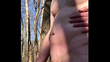 Preview 4 of Desi Sleeping Woman - Public Cum On A Log  Jan 2021