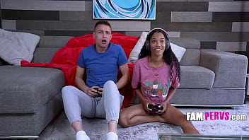 Preview 1 of Black Bangers - Gamer Step Sis Interesting Challenge - FamPervs