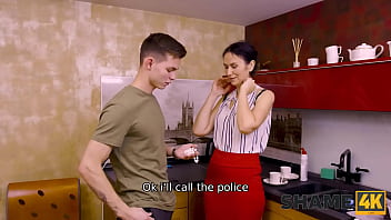 Preview 2 of Wild Italian Bitch On Bbc - SHAME4K. Seductive older woman lures handsome stud into having rough sex