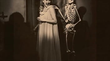 Preview 3 of Titted Girl Fuck With A Massage - Vintage Halloween Themed Pornography