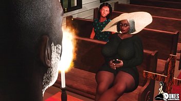 Preview 1 of Sex Japan Today - Big Butt Granny catches the Pastor fucking after church