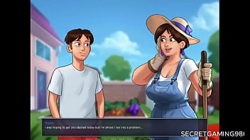 Preview 2 of Fre Sxs - Summertime Saga #03 - Helping The Sexy MILF Neighbor With Her Garden