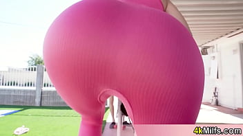 Preview 1 of Lick Morning Slave - Beautiful sporty MILF Bree showing off her bubbly ass then gets fucked at the gym floor