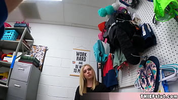 Preview 1 of 5 Gas - Cute teen shoplifter chick caught and now its time for that tiny pussy to get destroyed