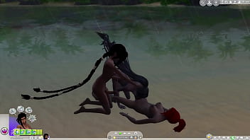 Preview 2 of Mom And Doughter Sex Father - futas fucking in the beach