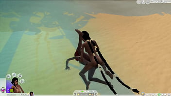 Preview 1 of Mom And Doughter Sex Father - futas fucking in the beach