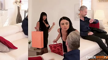 Preview 1 of Bff Slumber Party Fuck - Busty glamour vixens Valentina Ricci &amp_ Ania Kinski share dude&#039_s fat dick GP1071