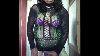 Preview 3 of 16year Indin - sissy crossdresser shoots a load on the floor after making himself cum