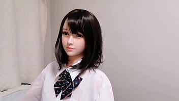 Preview 1 of Tendon Scat - A cute big-breasted love doll cosplays as a student. Deep caress in bed and missionary position and titty fuck ejaculation/love doll/masturbation