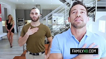 Preview 1 of Women With Horse Sex Video - Busty stepmom Phoenix Marie fucks with stepson and his army friend for Thanksgiving