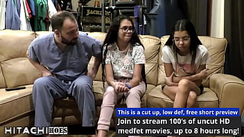 Preview 4 of Mom Har Son Kitchen - Become Doctor-Tampa,  Give Freshman Angel Santana Mandatory Hitachi Magic Wand Orgasms During Physical For College At HitachiHoes - Reup