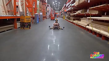 Preview 1 of Strapless Blonds - Clown gets dick sucked in The Home Depot
