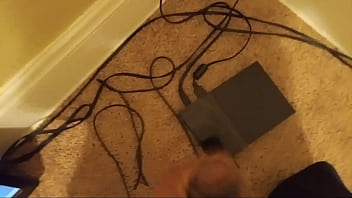 Preview 2 of British Slag Creampie - Night wood stroke