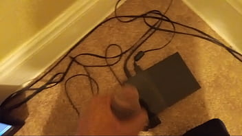 Preview 3 of British Slag Creampie - Night wood stroke