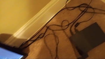 Preview 1 of British Slag Creampie - Night wood stroke