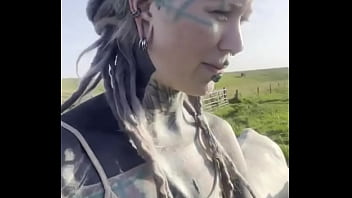 Preview 4 of Sixy Japani - Just a happy hippie country girl talking to cows and to YOU :D -#tattooart #blackwork #blackworktattoo #bodysuit #faceta...