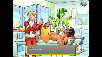 Preview 3 of Spurikidd - Let&#039_s Play - Space Rescue: Code Pink,  Lorza make massage for Seerah