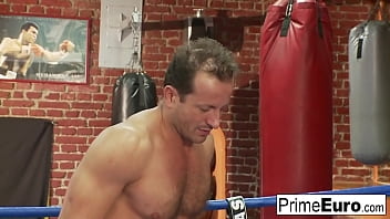 Preview 1 of Prego Creampie Young - Amazing busty blonde fucks her horny boxing coach
