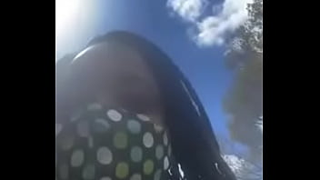 Preview 1 of Ava Addam Boob Suck - Walking in public with rose toy attached