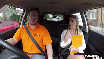 Preview 2 of Sakira Phorno - Public uk driving student doggystyled in car