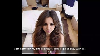 Preview 2 of Sg Stine - Amateur Latina maid gives big dick handjob with suprise (AI-3D-ASMR)