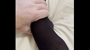 Preview 1 of Schieber - Getting my nylon covered feet rubbed..