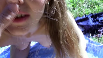 Preview 3 of Lisa Anns First Porn Anal Scene - Amateur sex with beautiful girl in wood by the lake VGHV025