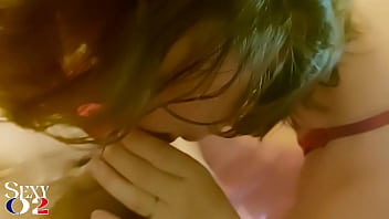 Preview 4 of Isteri Puas 3 Lawan 1 - 1812 - French Amateur,  Leather Pants,  Satin Red Bodysuit,  Deepthroat,  Blowjob,  Rimming,  Ass to Mouth