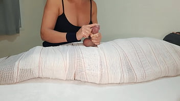 Preview 2 of Teen Age Girls Vs Boys - Part3 MUMMIFIED Handjob with interruption of cum for two minutes.
