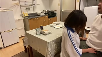 Preview 2 of Desii Gay - 久々に彼氏の男性器に赤面する彼女。彼氏が我慢できなくて食卓の上で行為しようとしてエッチな時間を過ごす2人。