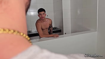 Preview 3 of Stacy Edwards - Danner Mendez is my husband&#039_s son,  he is a tattooed guy with a big cock and he fucks me in the kitchen - Silvana Lee